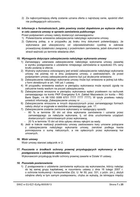 SIWZ (pdf 486kb) - PKP Energetyka