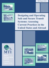 Designing and Operating Safe and Secure Transit Systems - Mineta ...