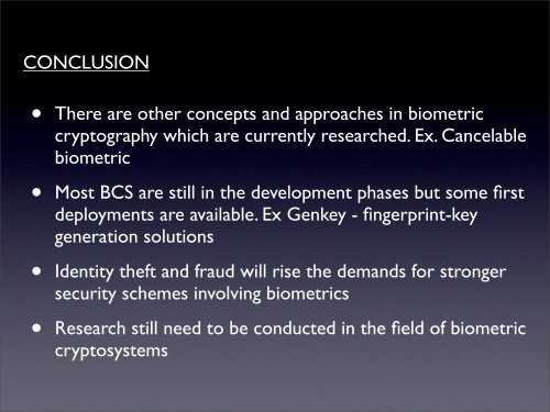 Biometric Cryptography