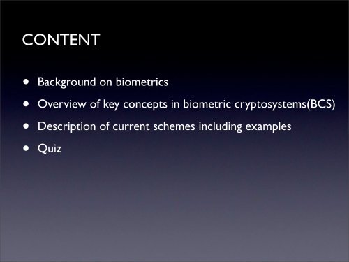 Biometric Cryptography