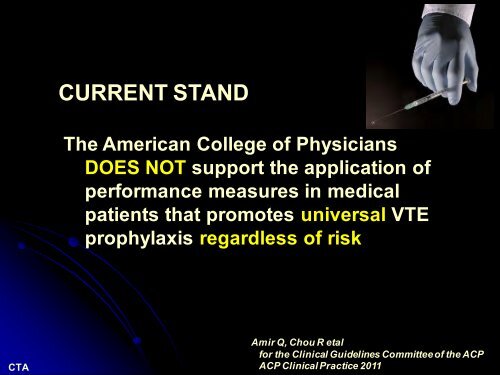 VTE by Dr Celine T Aquino - Philippine College of Physicians