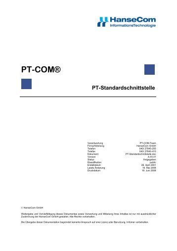 PT-COMÂ® - HanseCom GmbH