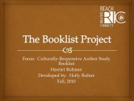 Rohmer, Harriet Author Study Booklist by Holly Bubier for ... - RITELL