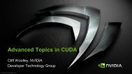 Advanced Topics in CUDA