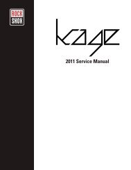 Service Manual - RockShox Kage - SRAM.com
