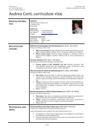 Curriculum Vitae (english) - Dipartimento di Elettronica ed ...