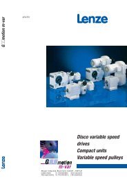 Lenze Disco variable speed drives - MEYER Industrie-Electronic ...