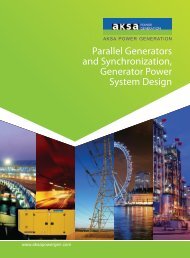 Parallel Generators and Synchronization - AKSA Power Generation