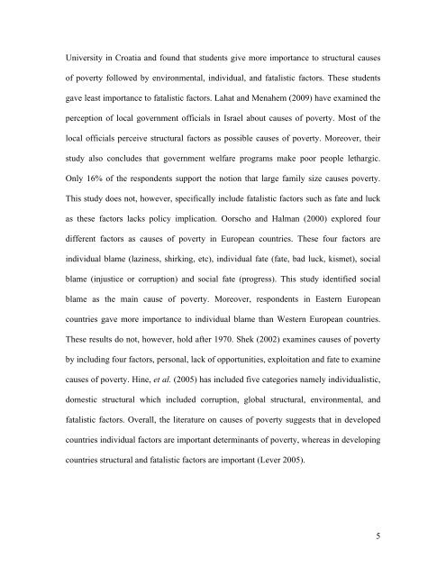 Poverty, Corruption and Fatalism: A Case Study ... - 3rd SAICON 2011