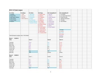 2012-13 Futsal Master League Schedule - Viterbo University Athletics