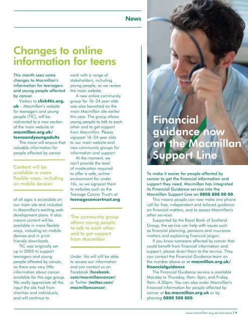 Download PDF here - Macmillan Cancer Support