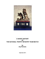 a short history of the national trophy infantry team match - Civilian ...