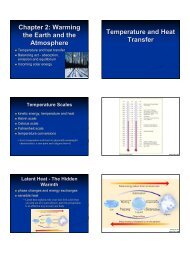 Chapter 2: Warming the Earth and the Atmosphere Temperature and ...