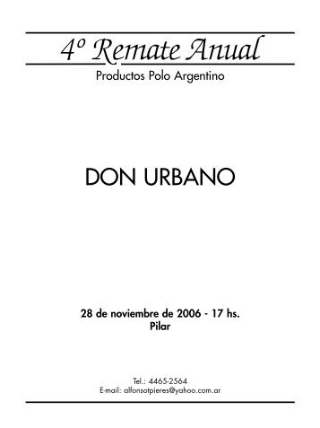 4º Remate Anual - heguy hnos. y cía. sa