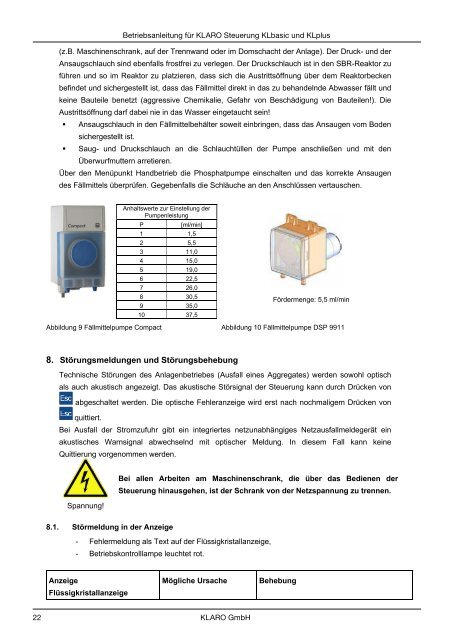 Betriebsanleitung - KLARO GmbH