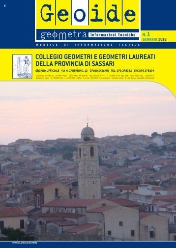 gennaio 2012 - Collegio dei Geometri della provincia di Sassari
