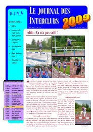 journal des interclubs 2Ã¨me tour - BSGA