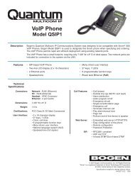 VoIP Phone Model QSIP1 - Bogen Engineered Systems