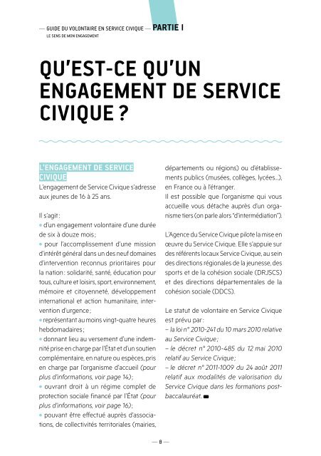 GUIDE DU VOLONTAIRE EN SERVICE CIVIQUE