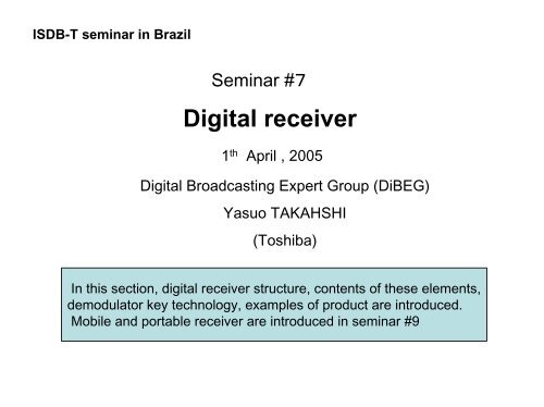Digital receiver - DiBEG