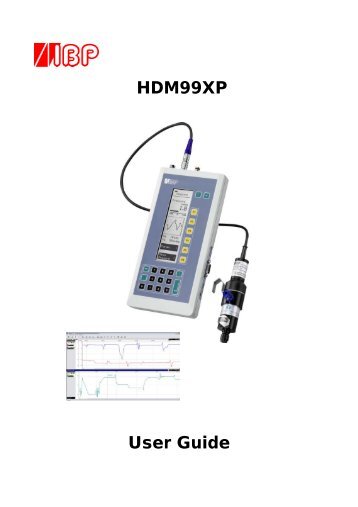 HDM99XP User Guide - IBP Medical