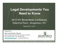 Legal Developments You Need to Know - Jackson Kelly PLLC