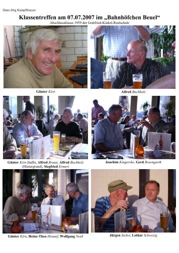 Treffen im "BahnhÃ¶fchen" Beuel 2007 als PDF-Datei von Hans-JÃ¶rg