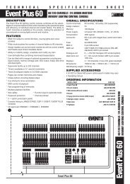 Event Plus 60 Technical Specification Sheet (503.4 KB - Jands
