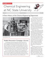 Chemical Engineering at NC State University