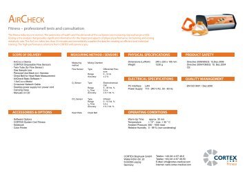 Data sheet AIRCHECK - Cortex