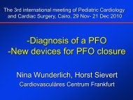 -Diagnosis of a PFO -New devices for PFO closure