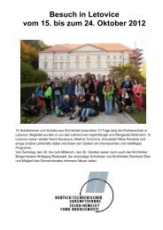 Besuch in Letovice im Oktober 2012 - Schule am Lindhoop