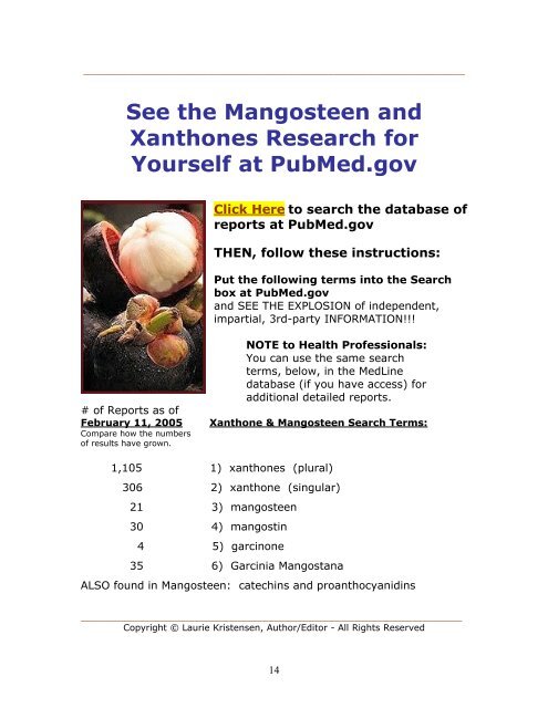 Free Mangosteen Ebook from Michael DeWald