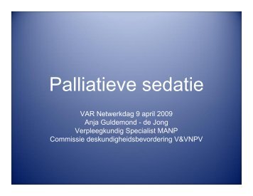 Palliatieve sedatie - Verpleegkundigen & Verzorgenden Nederland