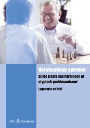 folder 'Verstaanbaar spreken - logopedie en PLVT' - ParkinsonNet
