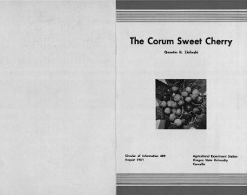 The Corum Sweet Cherry - ScholarsArchive at Oregon State University