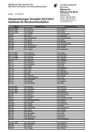 Klassenleitungen Schuljahr 2012/2013 Kaufleute fÃ¼r ...