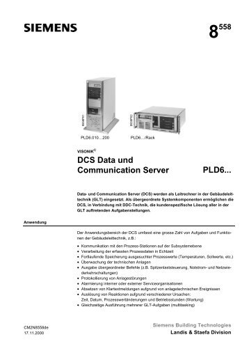 DCS Data und Communication Server PLD6... - Siemens