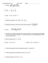 extra credit worksheet