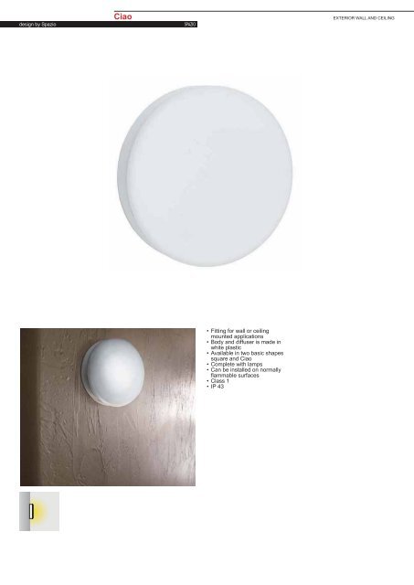 PAGE 1-5 TECHNICAL INFORMATION.FH11 - Spazio Lighting