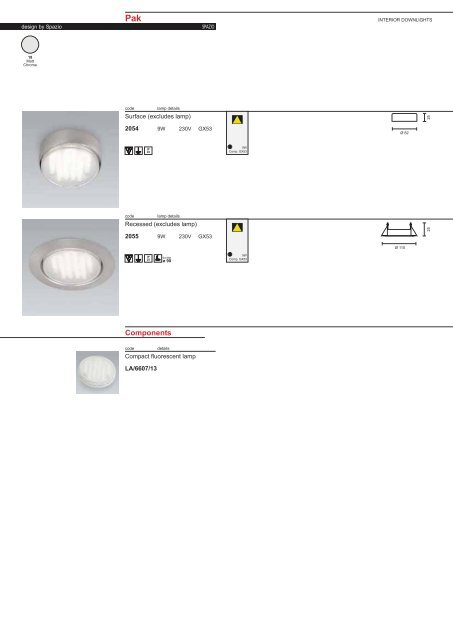 PAGE 1-5 TECHNICAL INFORMATION.FH11 - Spazio Lighting