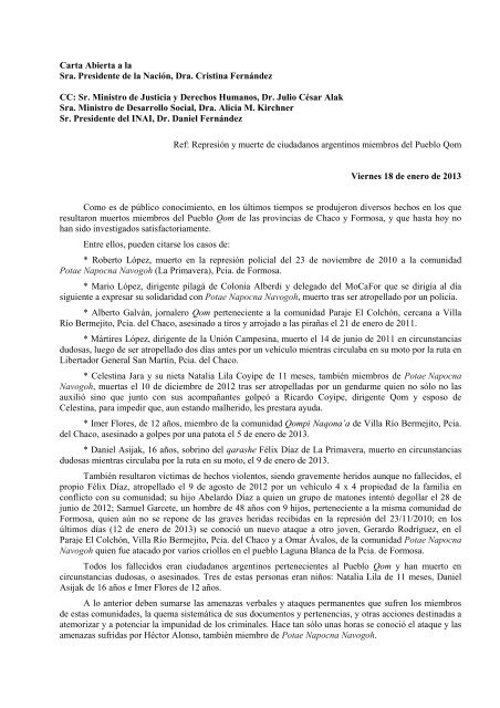 Descargar Carta Abierta y firmas en formato PDF - Indymedia ...