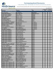 CVS Caremark Pharmacy Network Directory - PacificSource