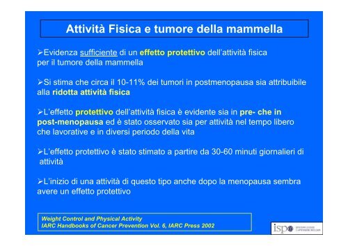 fattori di rischio modificabili per il tumore della mammella