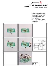 Schnappschalter S840, S845, S846 - Radel