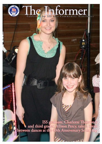 ISS graduate, Charlotte Thorstvedt and third grader, Allison Percy ...