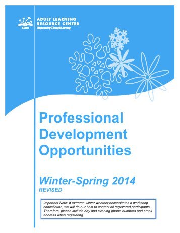 ALRC Professional Development Catalog - The Center