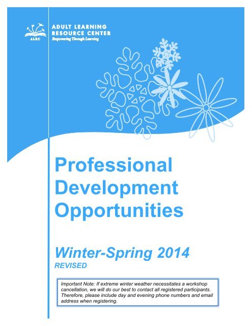 ALRC Professional Development Catalog - The Center