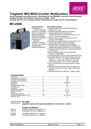 MIG-MAG-Inverter – Multifunktion