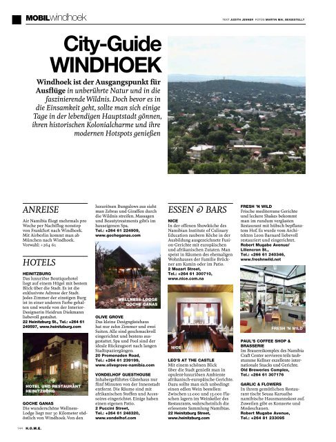 Citydguide WINDHOEK